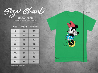 GILDAN 5000 Minnie Mouse Size Chart product type