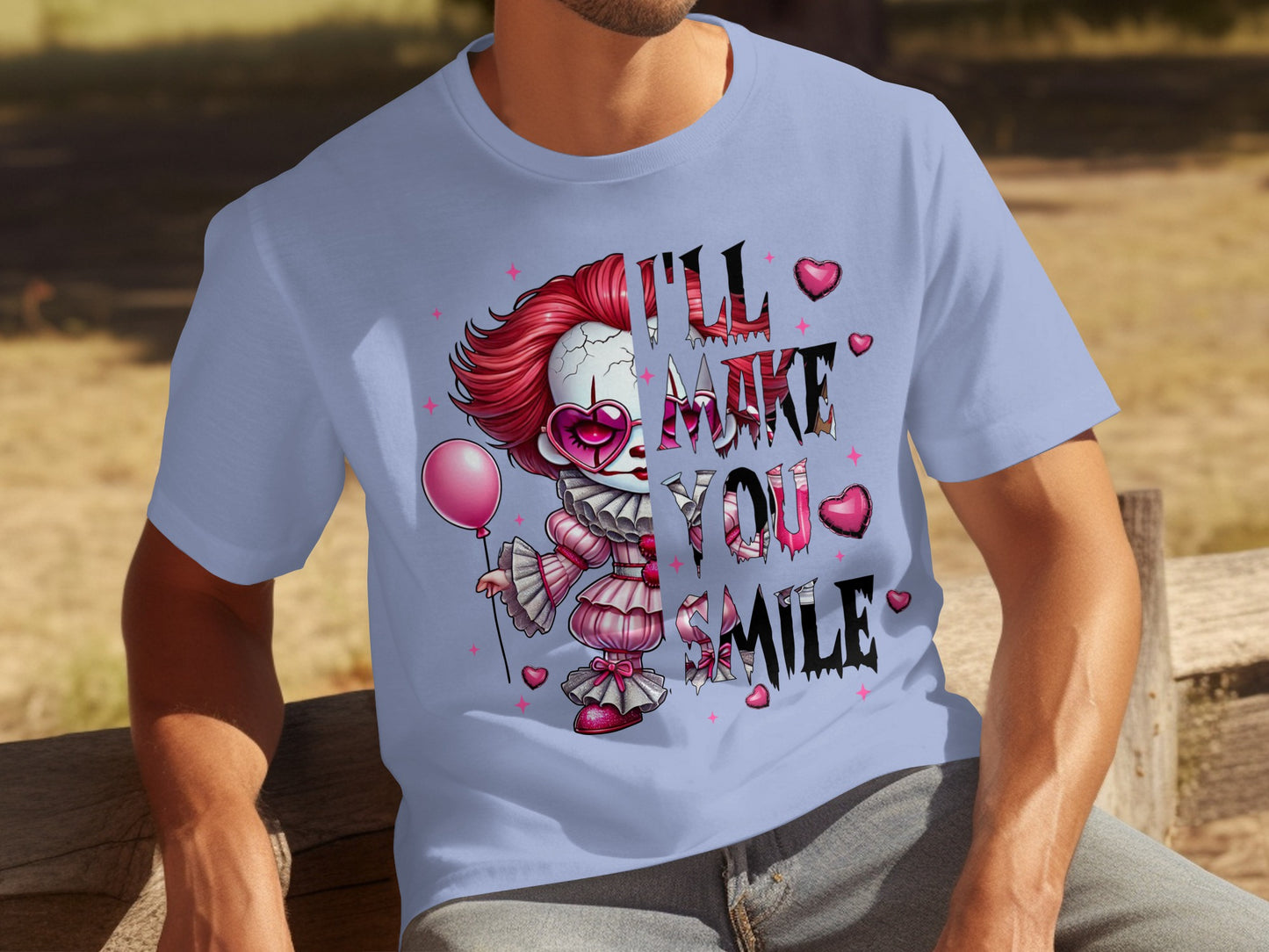 I'll Make You Smile Cute Clown Heart T-Shirt