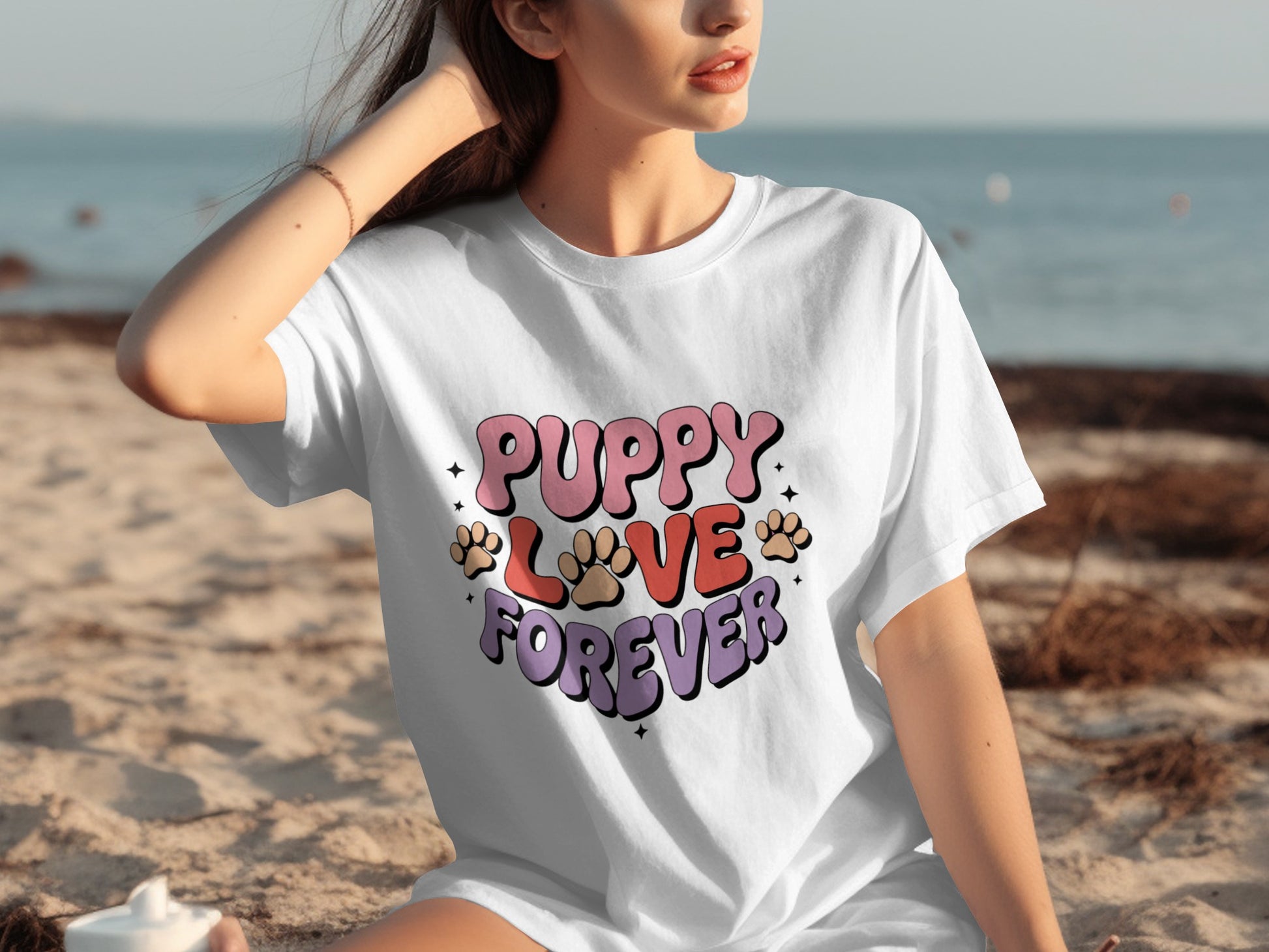 Puppy Love Forever Graphic Tee for Dog Lovers Shirt