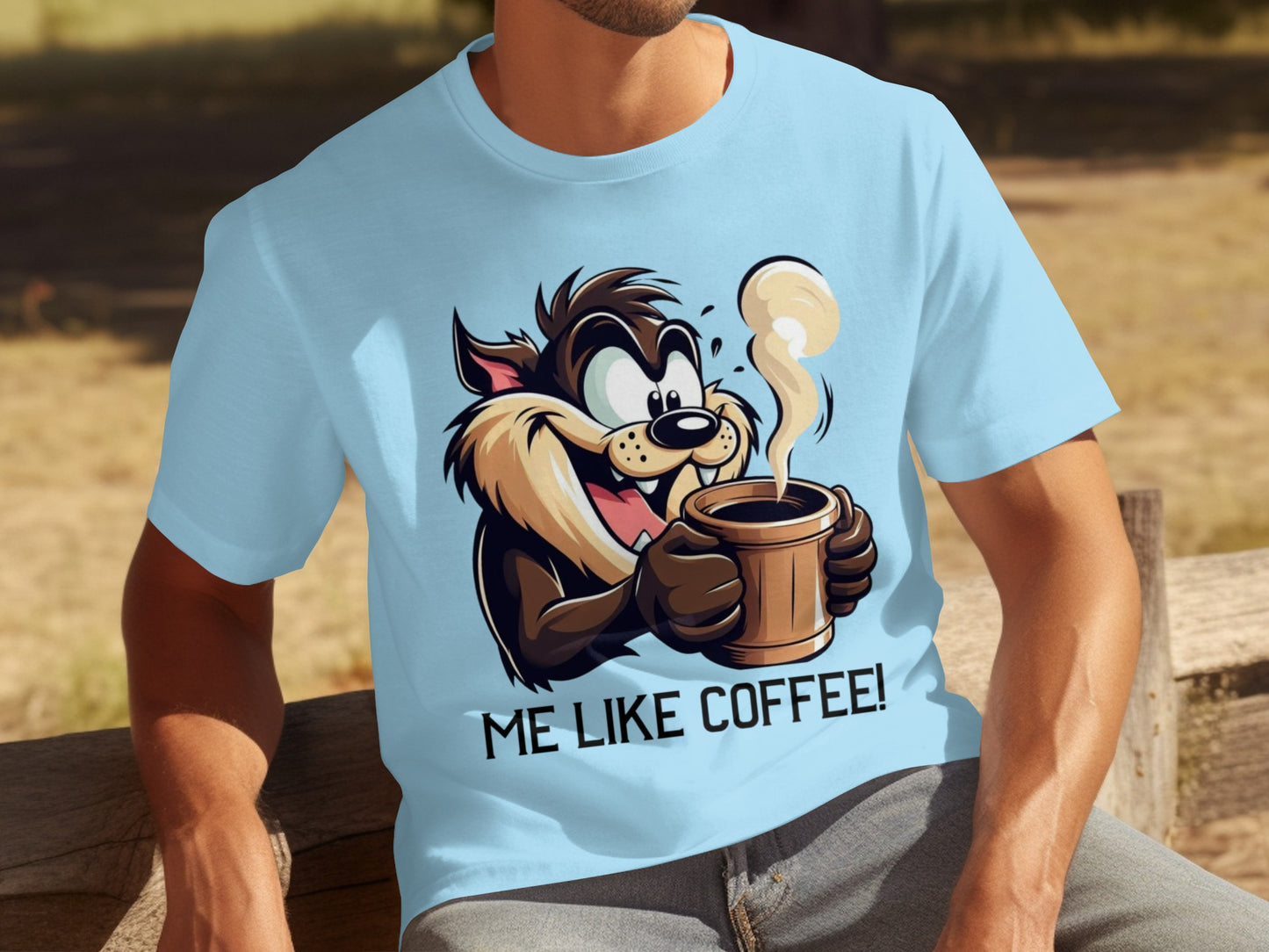 Me Like Coffee Cartoon Character T-Shirt
