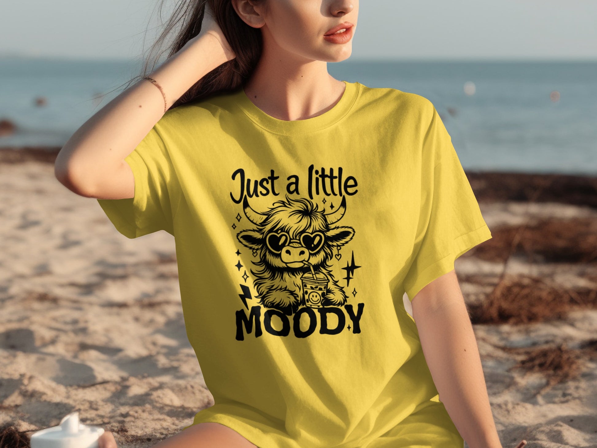 Just a Little Moody Graphic Tee Shirt for Women