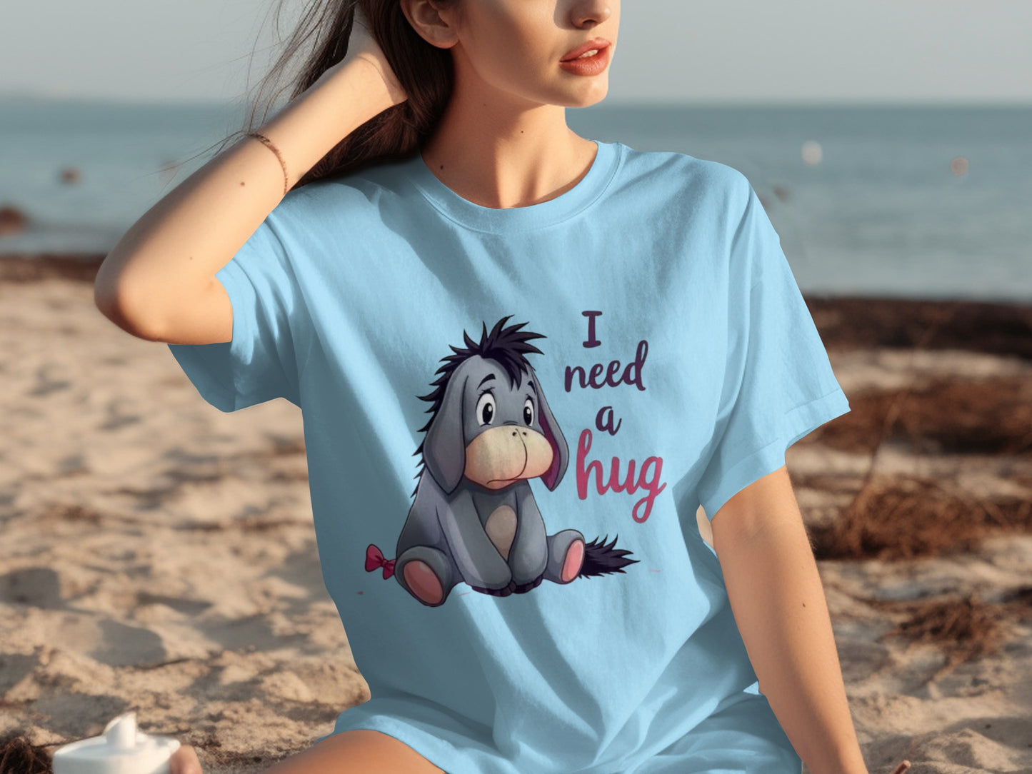 I Need A Hug Cute Graphic Eeyore T-Shirt