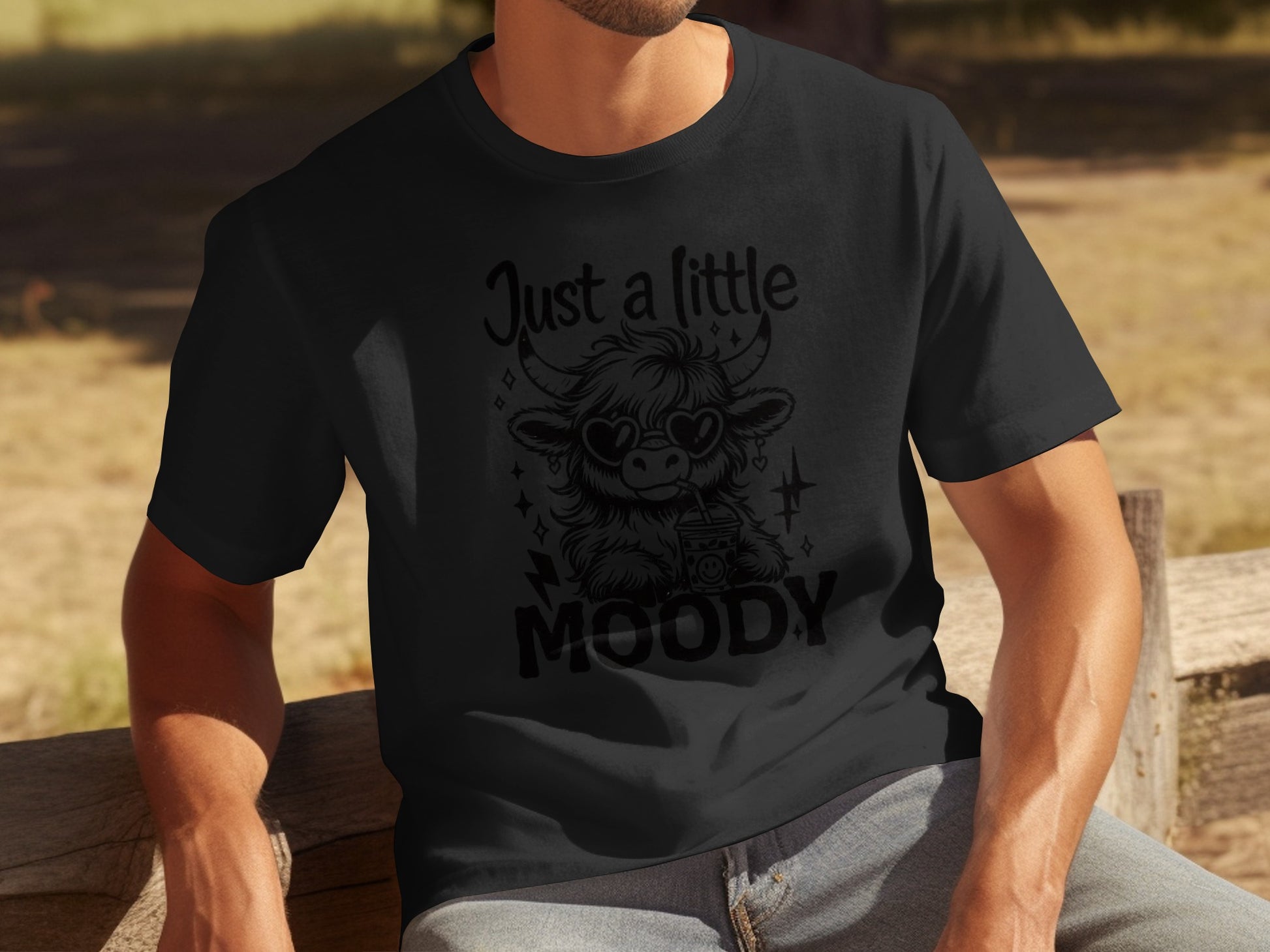 Just a Little Moody Graphic Teeshirt for Everyday Casual Wear