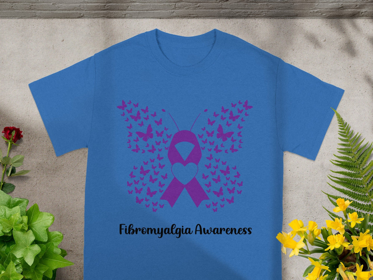 Fibromyalgia Awareness Butterfly Design T-shirt