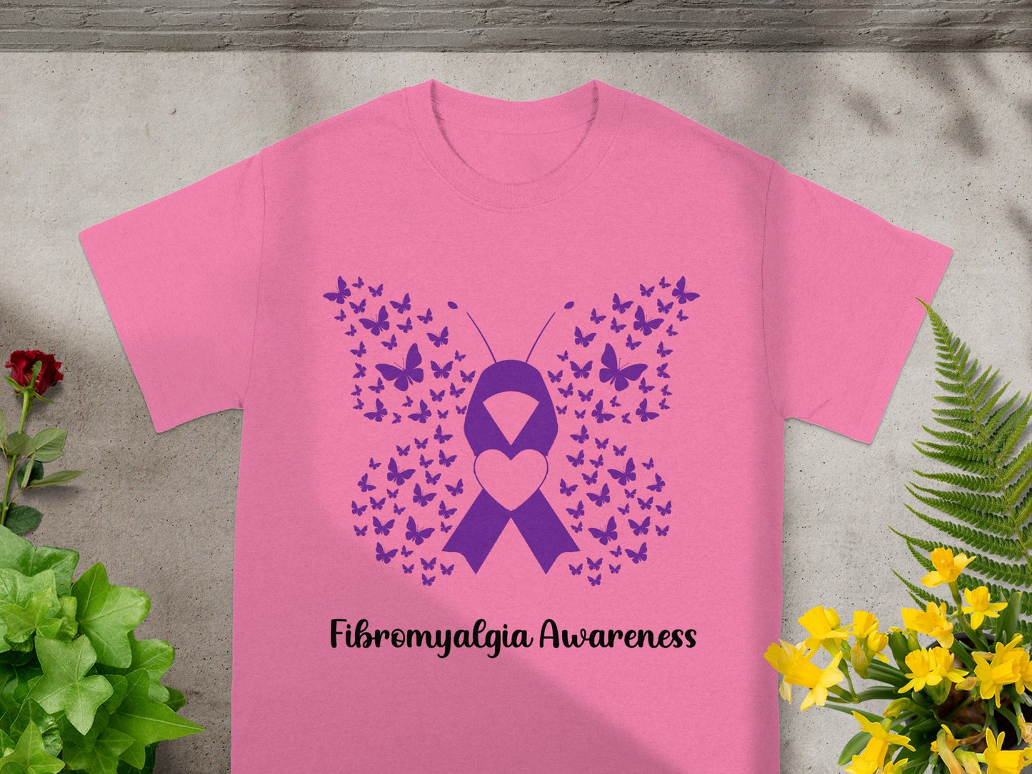 Fibromyalgia Awareness Butterfly T-shirt for Advocacy