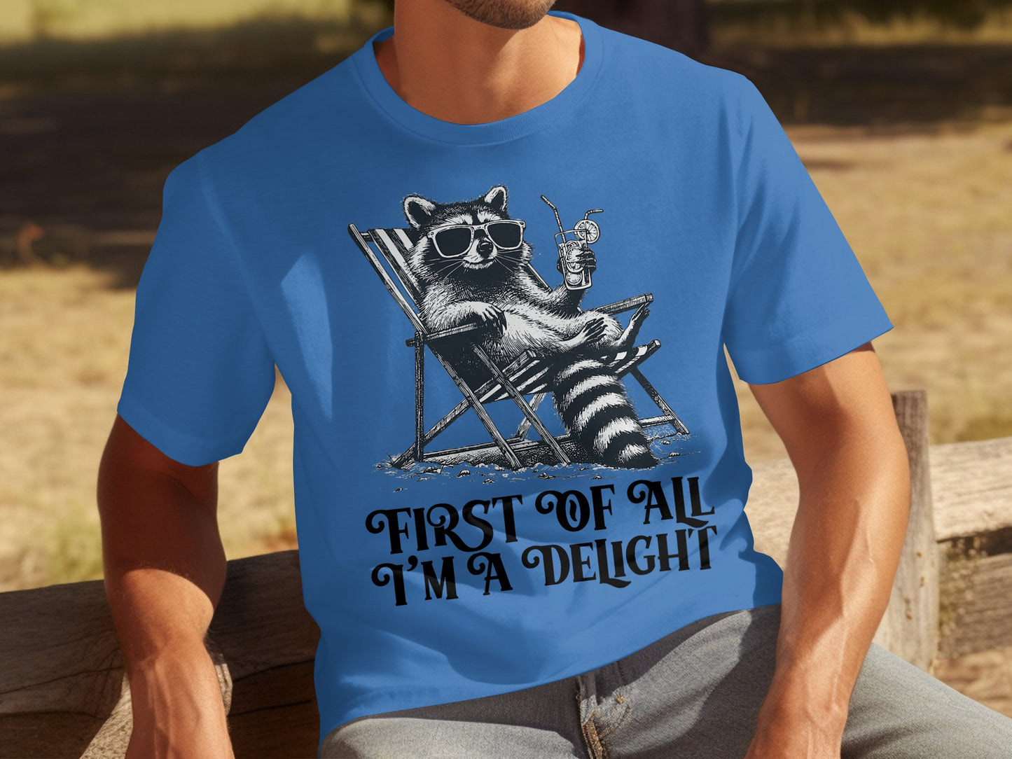First Of All I'm A Delight Raccoon Relaxing Shirt