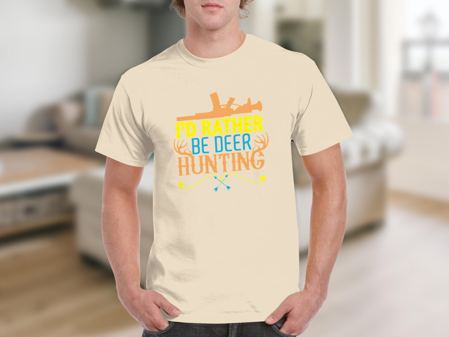 I'd Rather Be Deer Hunting Printed Shirt