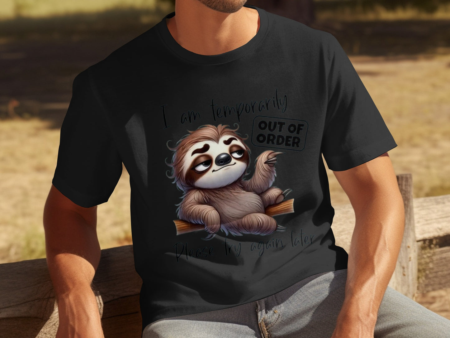 I Am Temporarily Out Of Order Sloth Graphic T-Shirt