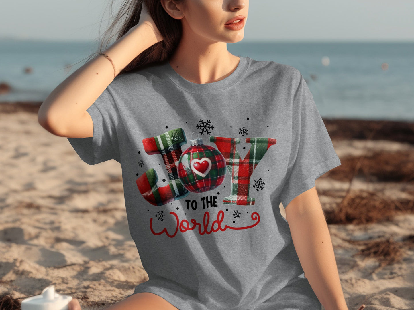 Joy to the World Graphic Tee Casual Holiday Shirt