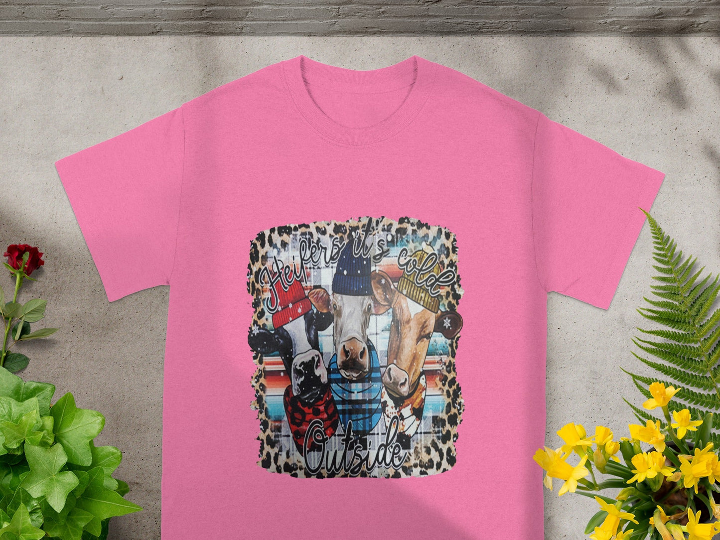 Heifers It's Cold Outside Cute Cow Graphic T-Shirt