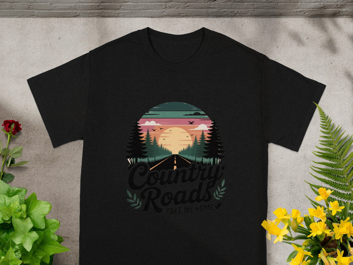 Country Roads Take Me Home Graphic T-Shirt