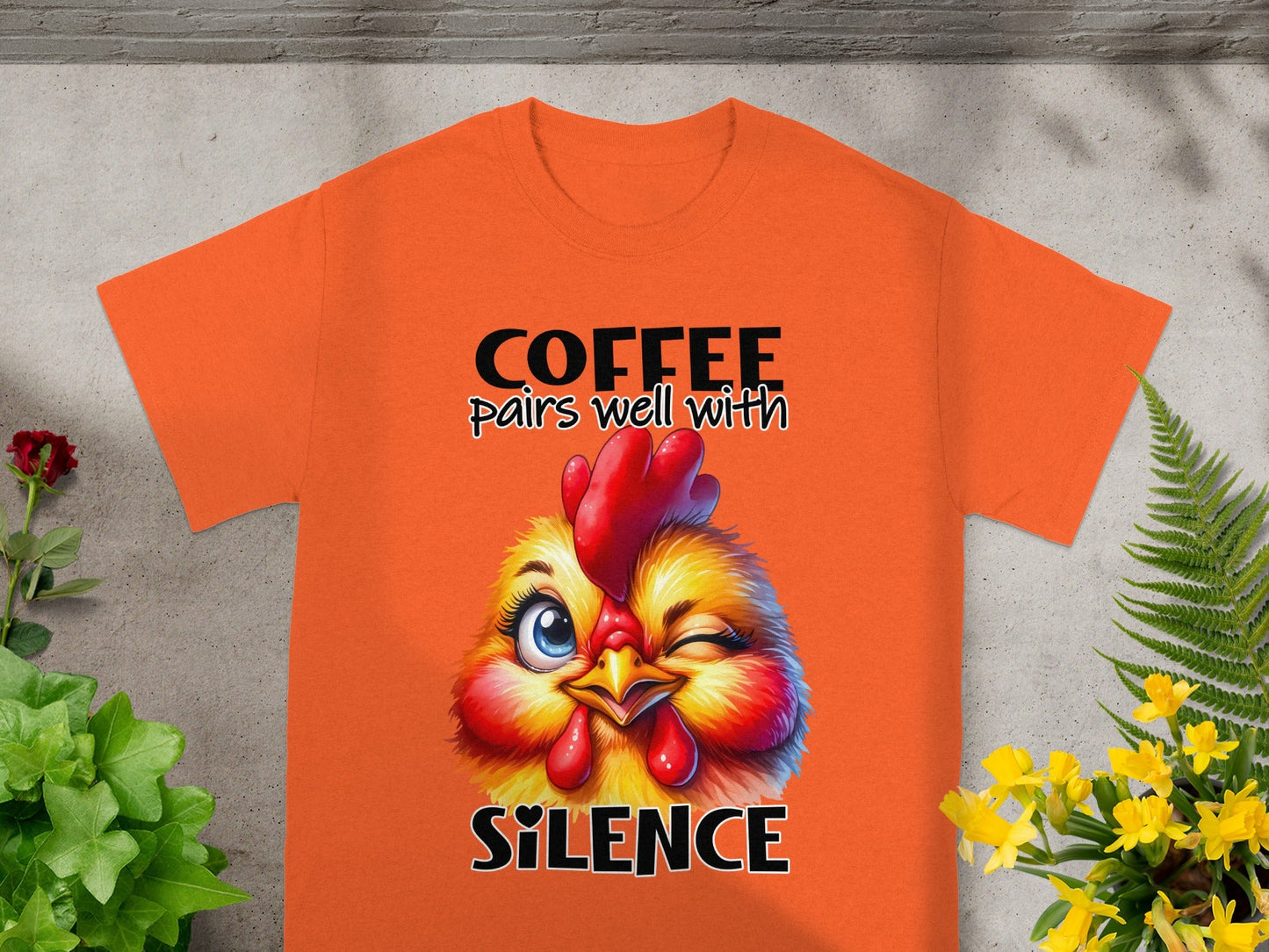 COFFEE Pairs Well With Silence Chicken T-shirt