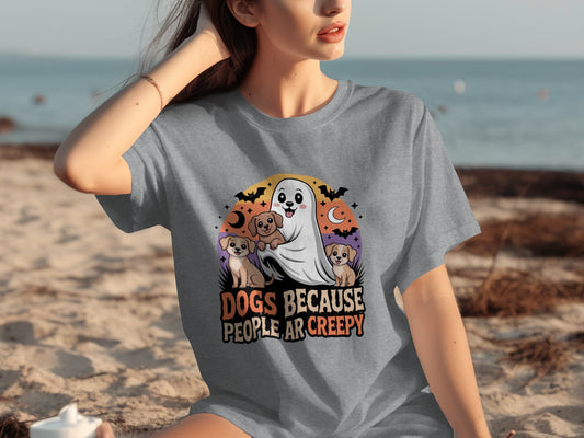 Funny Ghost Dogs Because People are Creepy Shirt