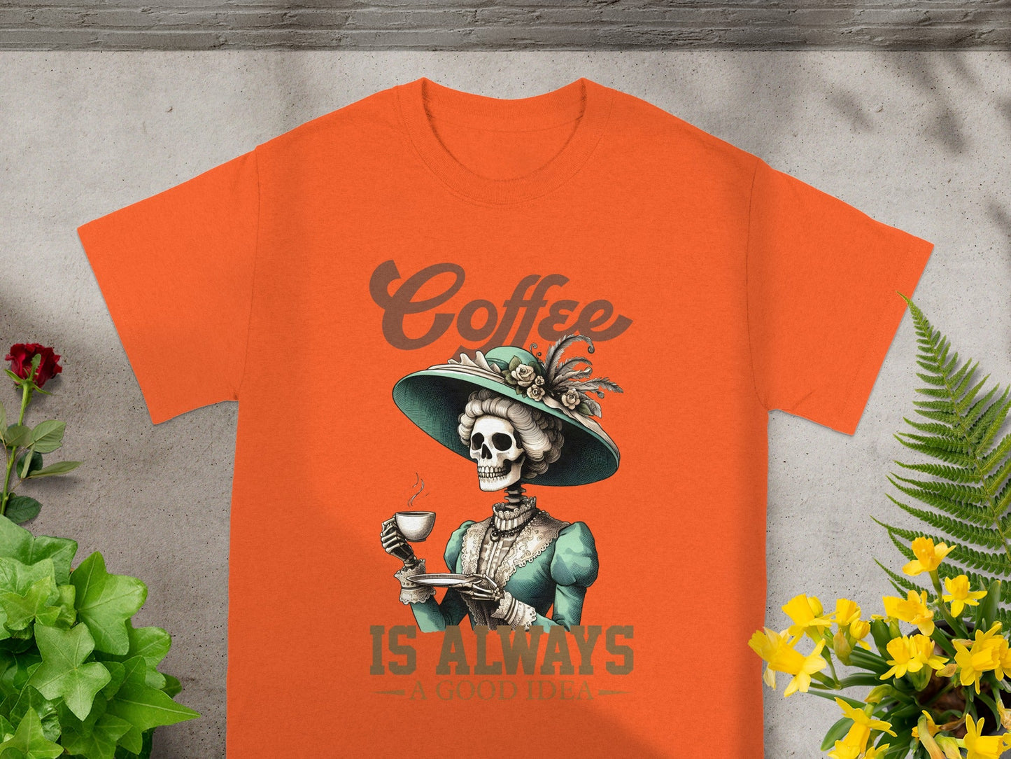 Coffee Is Always A Good Idea Skull Shirt