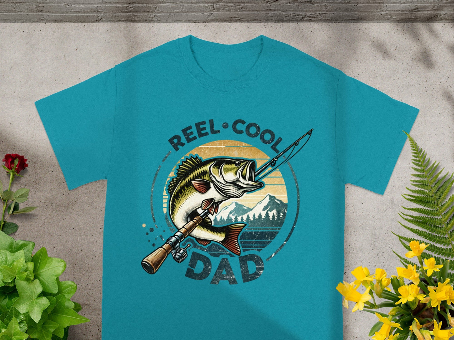 Reel Cool Dad Graphic Fishing Shirt Father's Day Gift