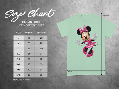 Gildan 5000 Heavy Cotton T-Shirt Size Chart product type