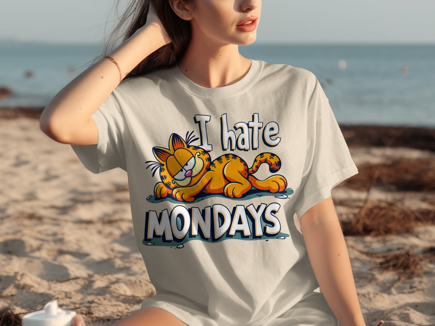 I Hate Mondays Garfield Graphic Tee Shirt