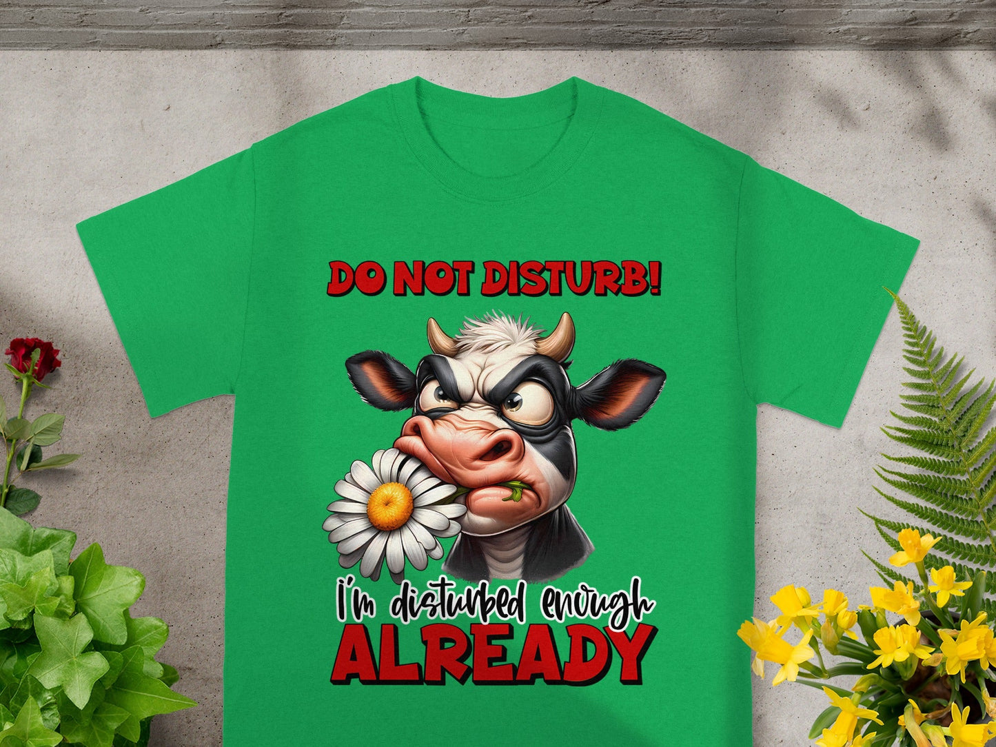 Do Not Disturb Angry Cow Funny Cartoon Graphic product