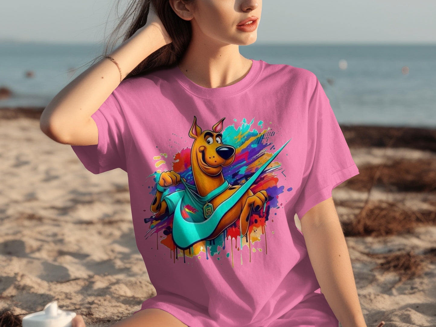 Vibrant Cartoon Dog Graphic Tee for Casual Wear