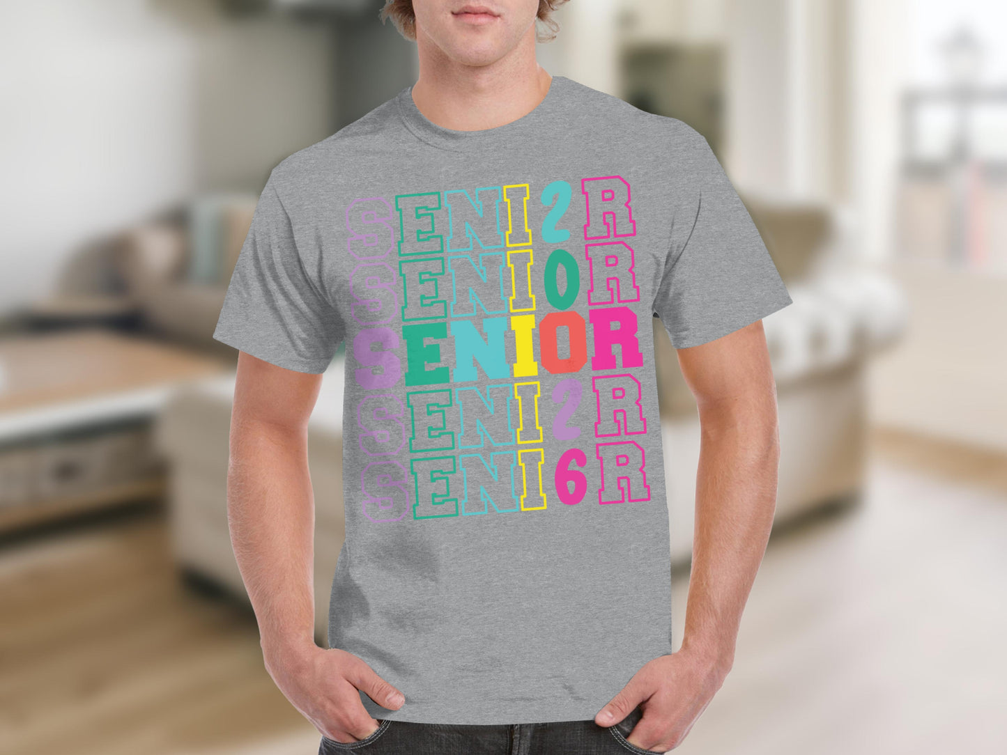 Colorful Senior 2016 Graphic Design T-Shirt