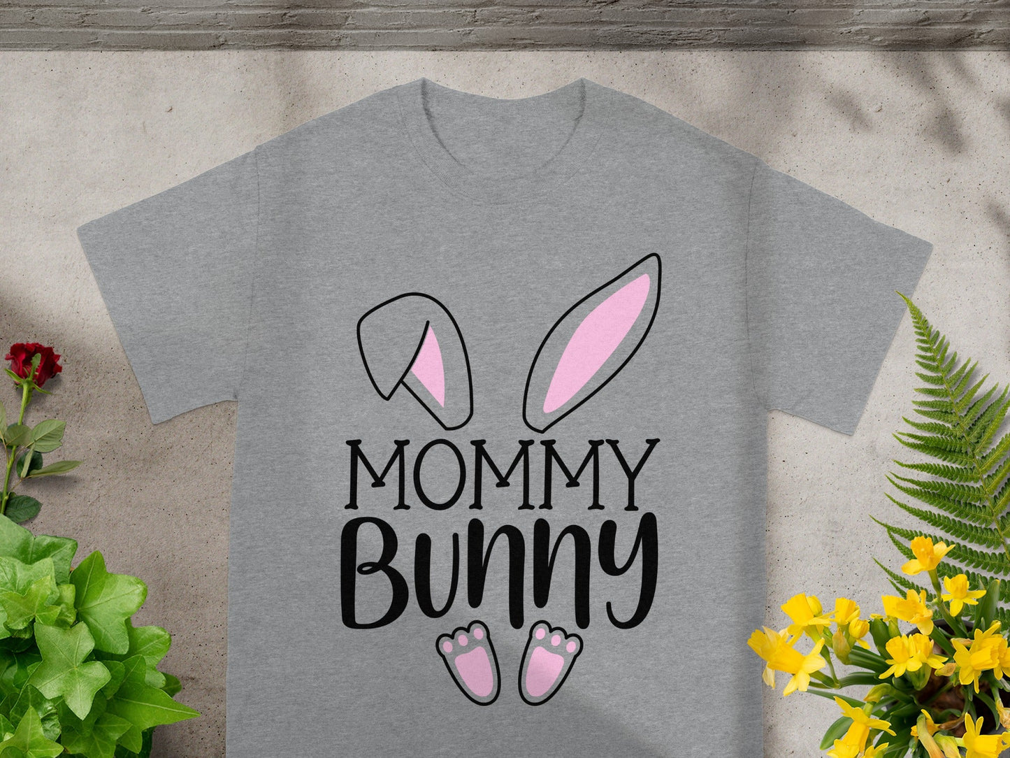 Cute Mommy Bunny Themed Graphic Design T-Shirt