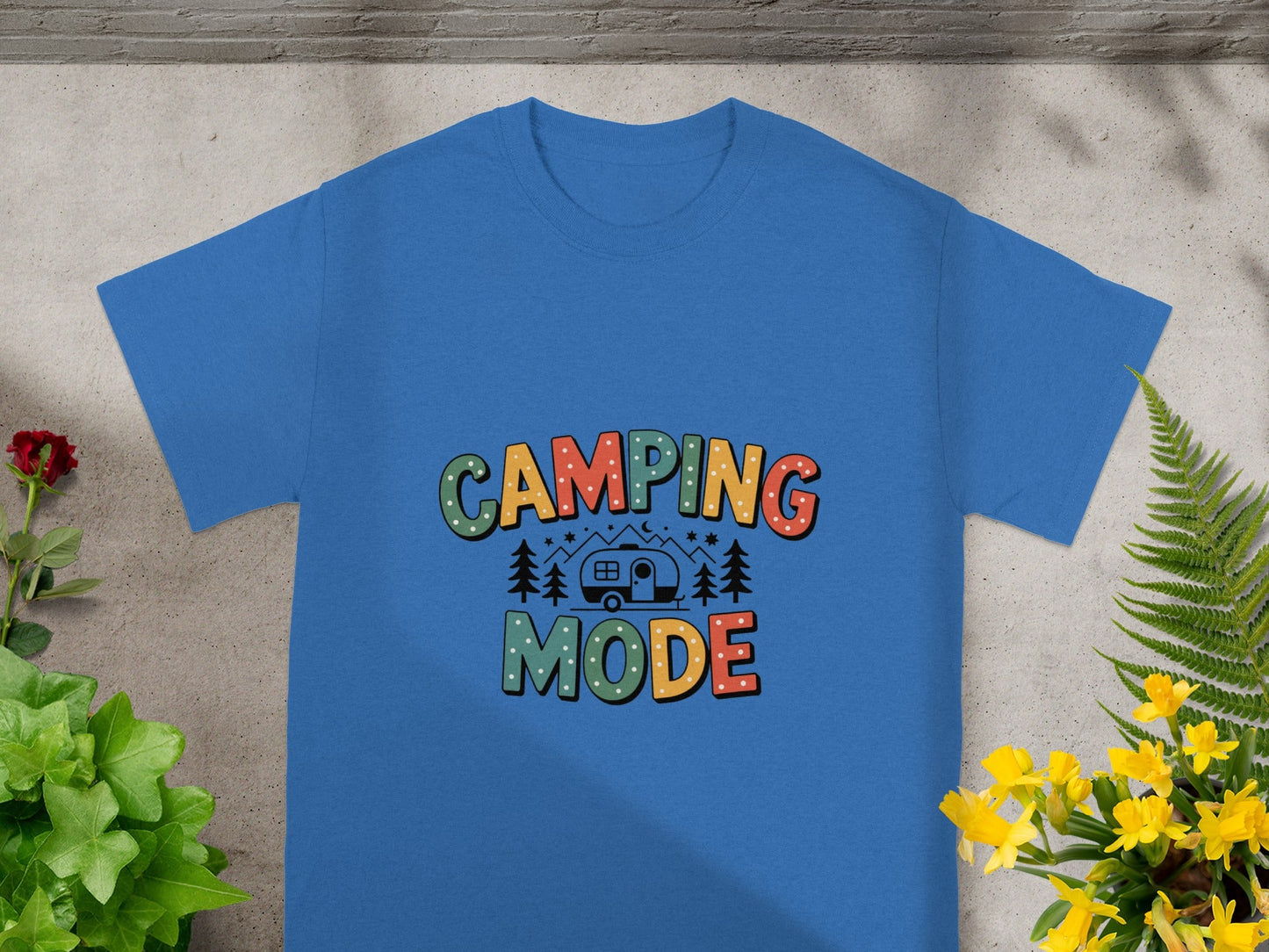 Camping Mode Graphic Tee for Outdoor Enthusiasts