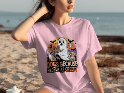 Dogs Because People Are Creepy Halloween T-Shirt