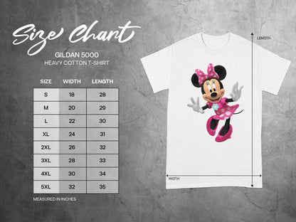 Gildan 5000 T-Shirt Minnie Mouse Size Chart product type