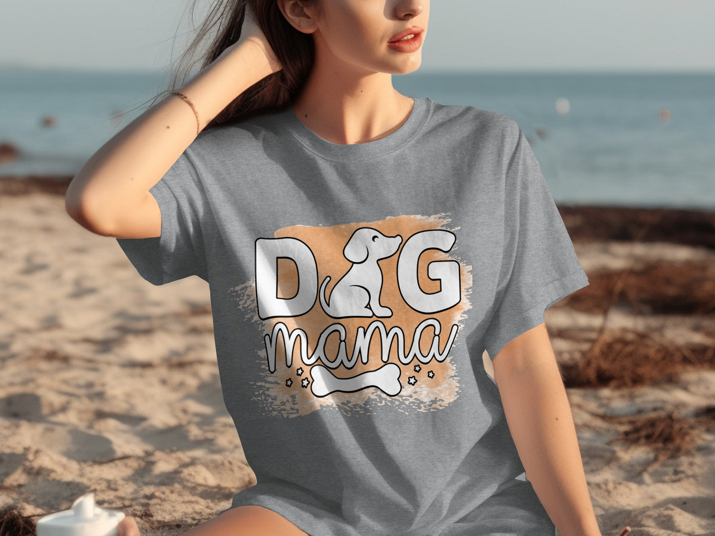 Cute Dog Mama Graphic Women's T-Shirt Casual Wear