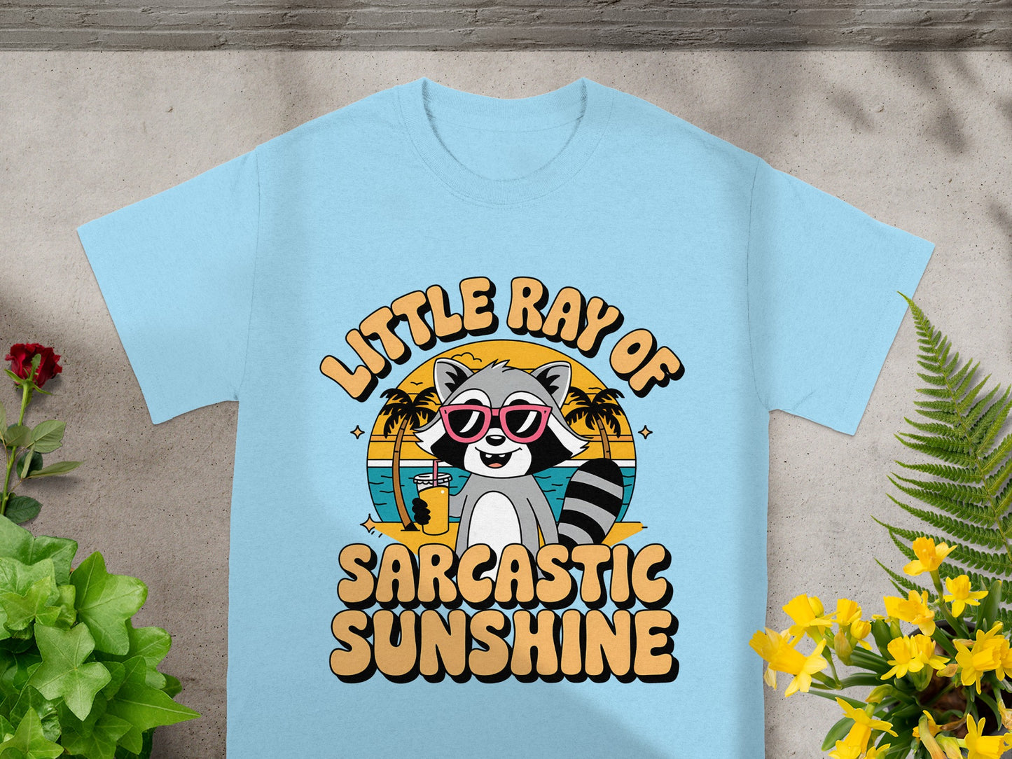 Little Ray of Sarcastic Sunshine Raccoon Tee