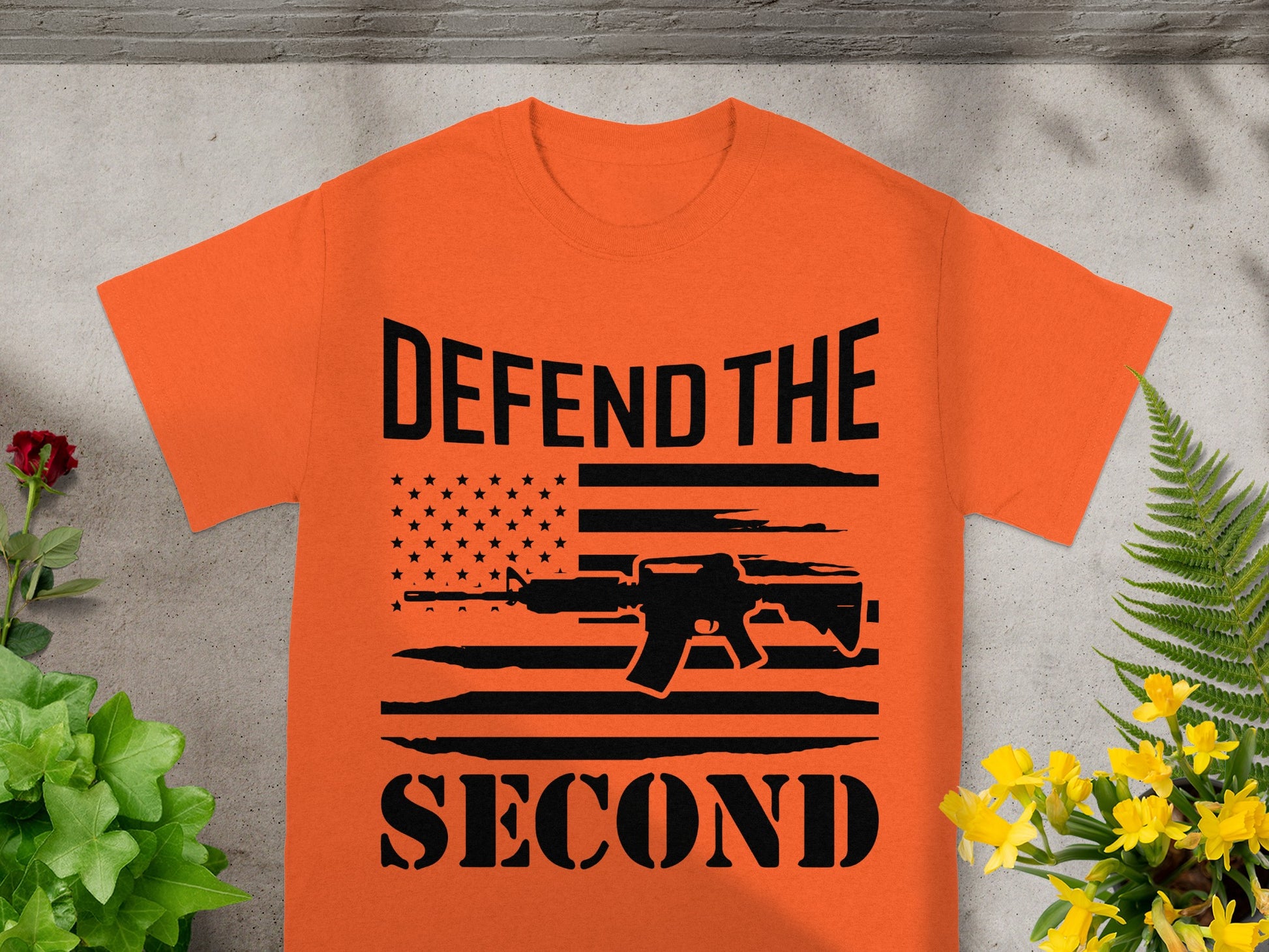 Defend The Second American Flag Graphic T-shirt