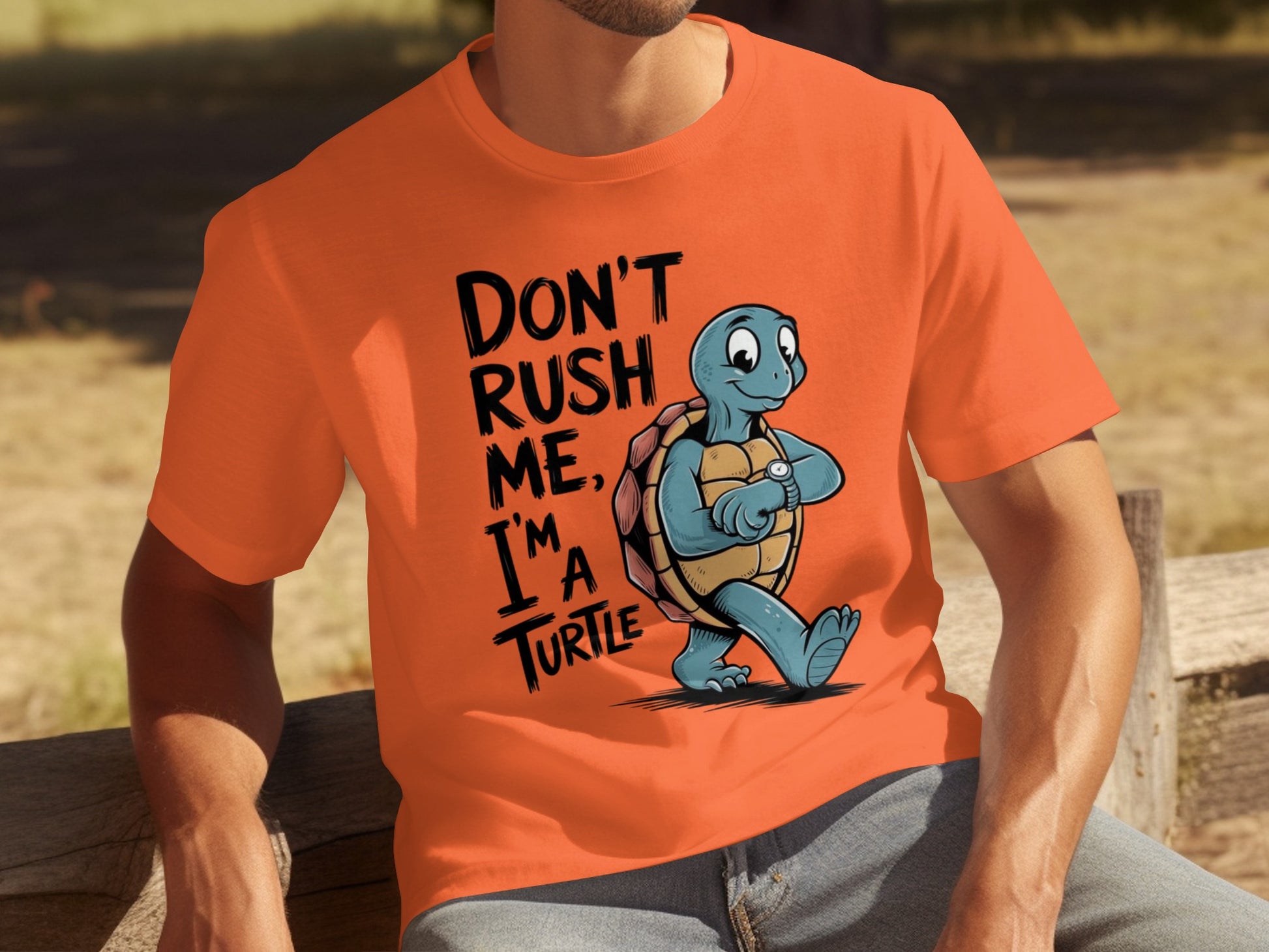 Don't Rush Me I'm a Turtle Graphic T-Shirt