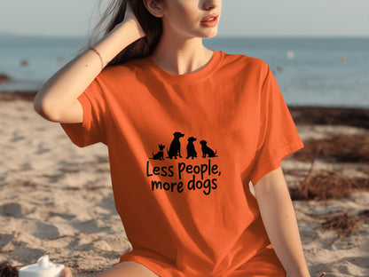 Less People More Dogs Graphic T-Shirt Product