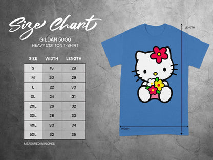 GILDAN 5000 T-SHIRT SIZE CHART INCHES product type