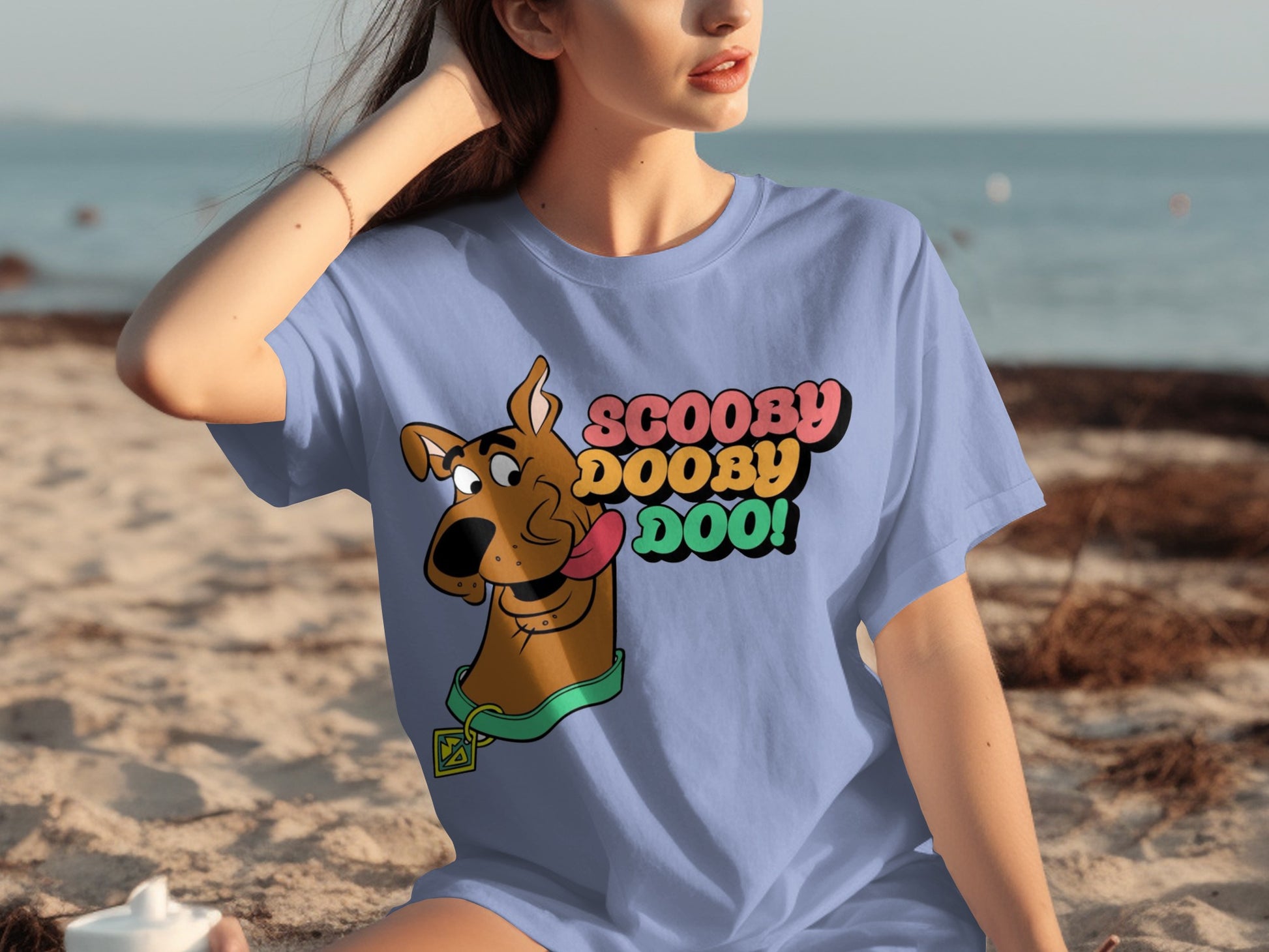 Scooby Dooby Doo Beach Graphic T-Shirt