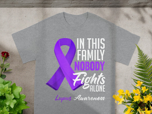 In This Family Nobody Fights Alone Lupus Awareness Shirt