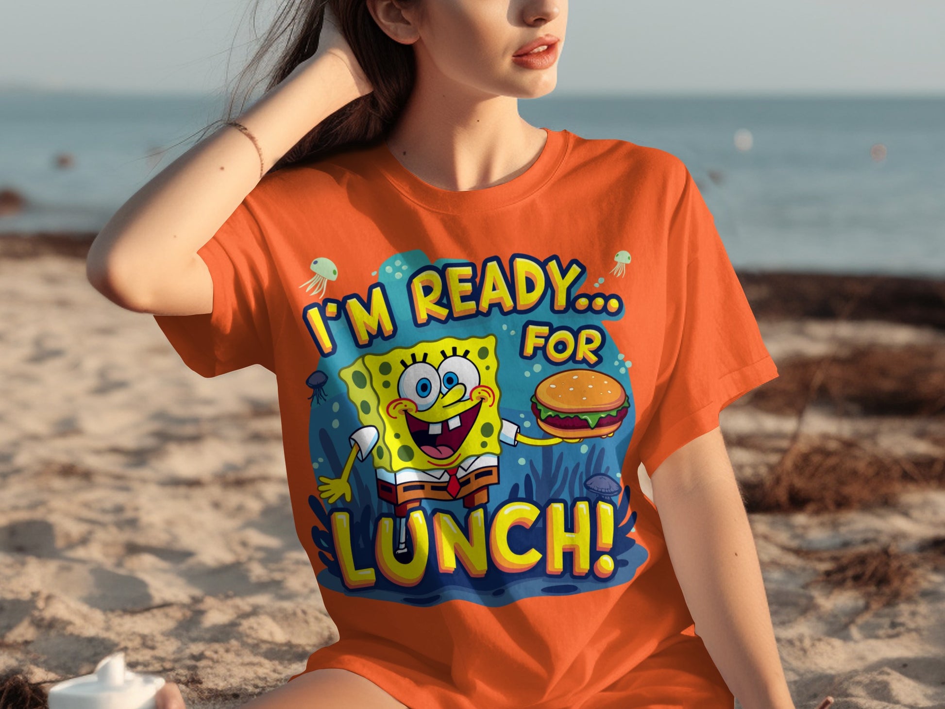 I'M READY FOR LUNCH SpongeBob Graphic T-Shirt