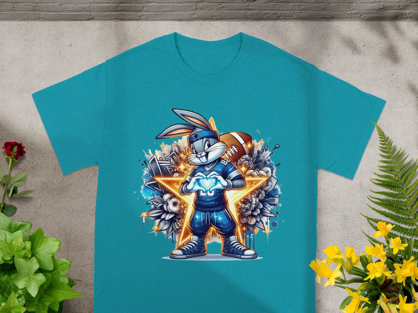 Bugs Bunny Football Star Graffiti Streetwear Shirt