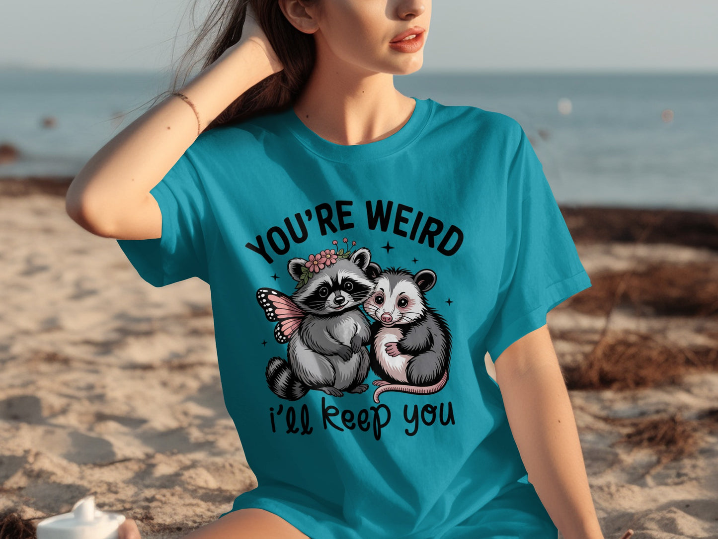You're Weird I'll Keep You Cute Animal Graphic Tee