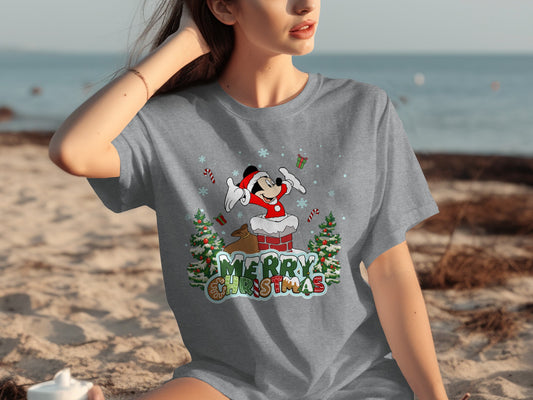 Merry Christmas Graphic T-Shirt with Fun Holiday Design