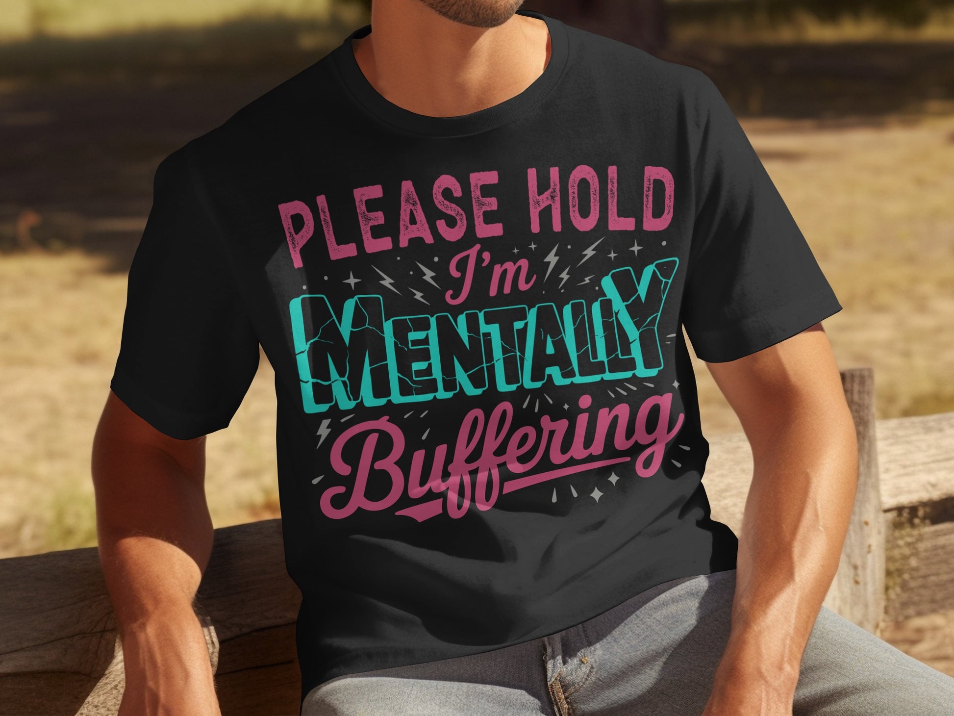 Please Hold I'm Mentally Buffering Graphic Tee