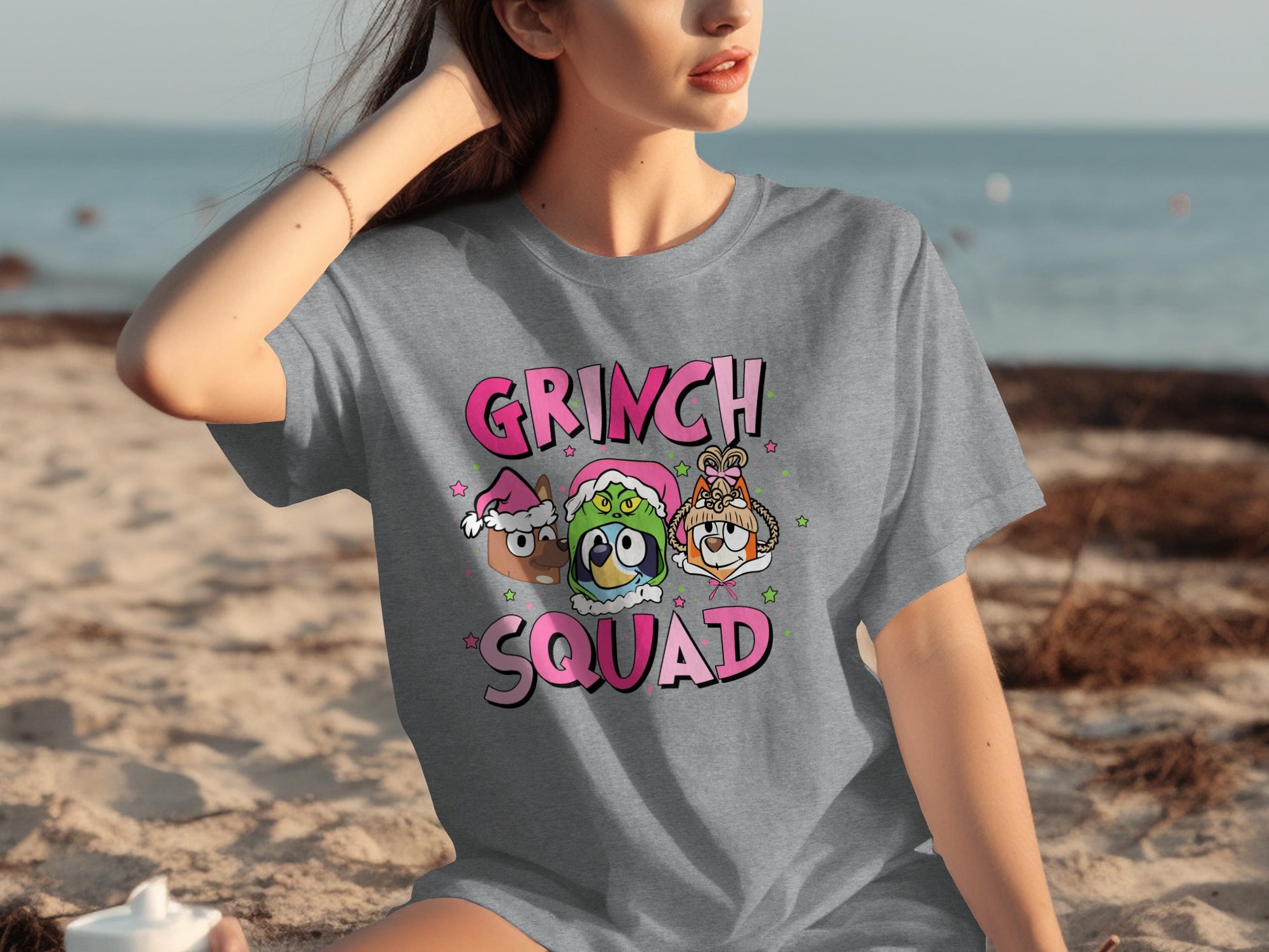 Grinch Squad Festive Holiday Graphic T-shirt