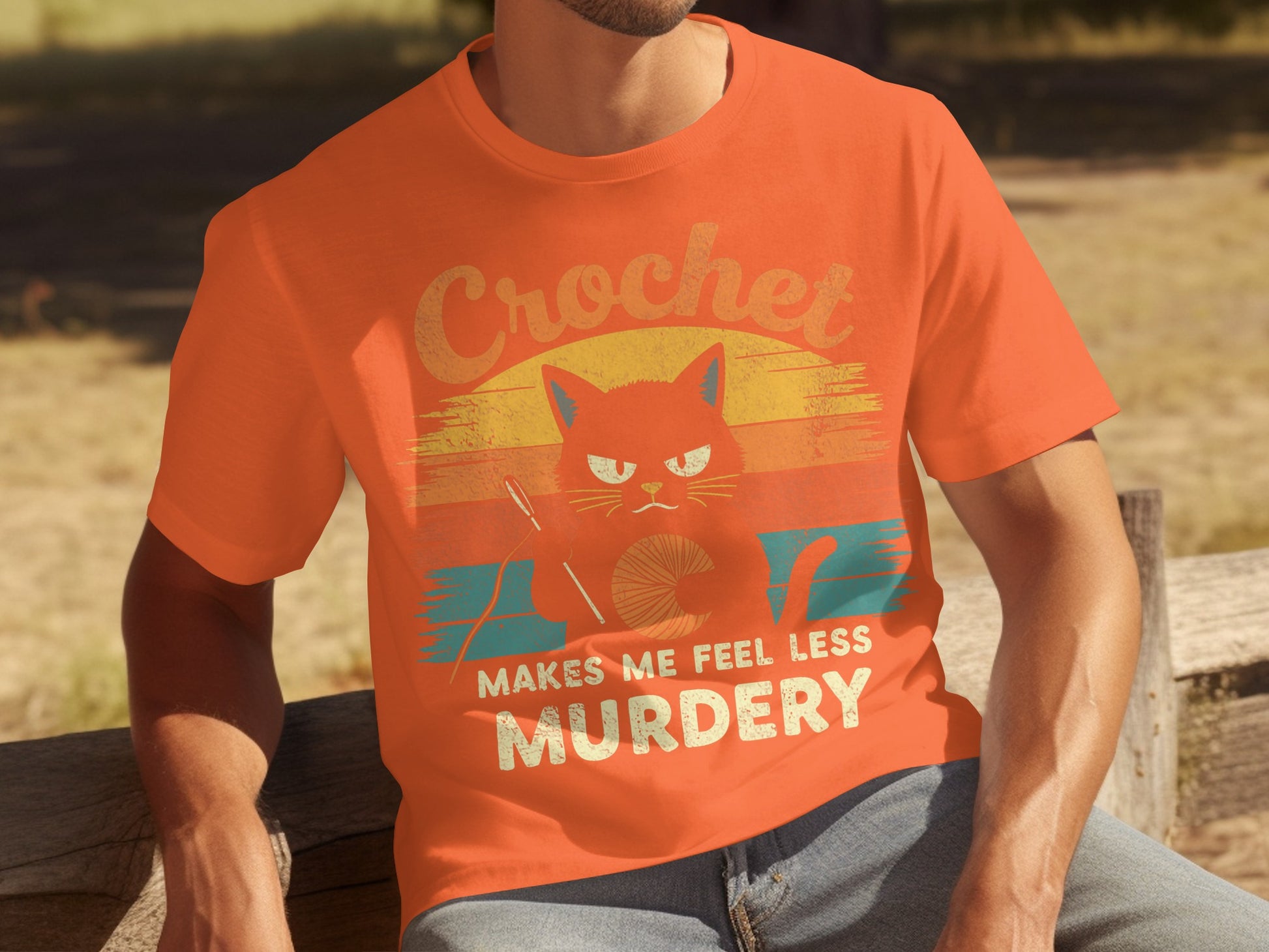 Crochet Makes Me Feel Less Murderey Shirt