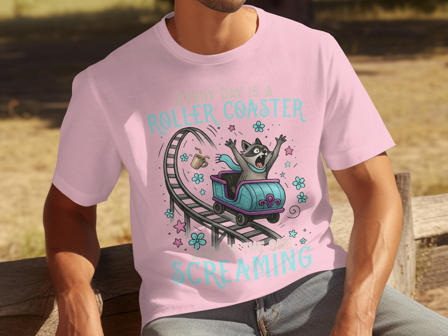 Every Day Is A Roller Coaster Screaming T-Shirt