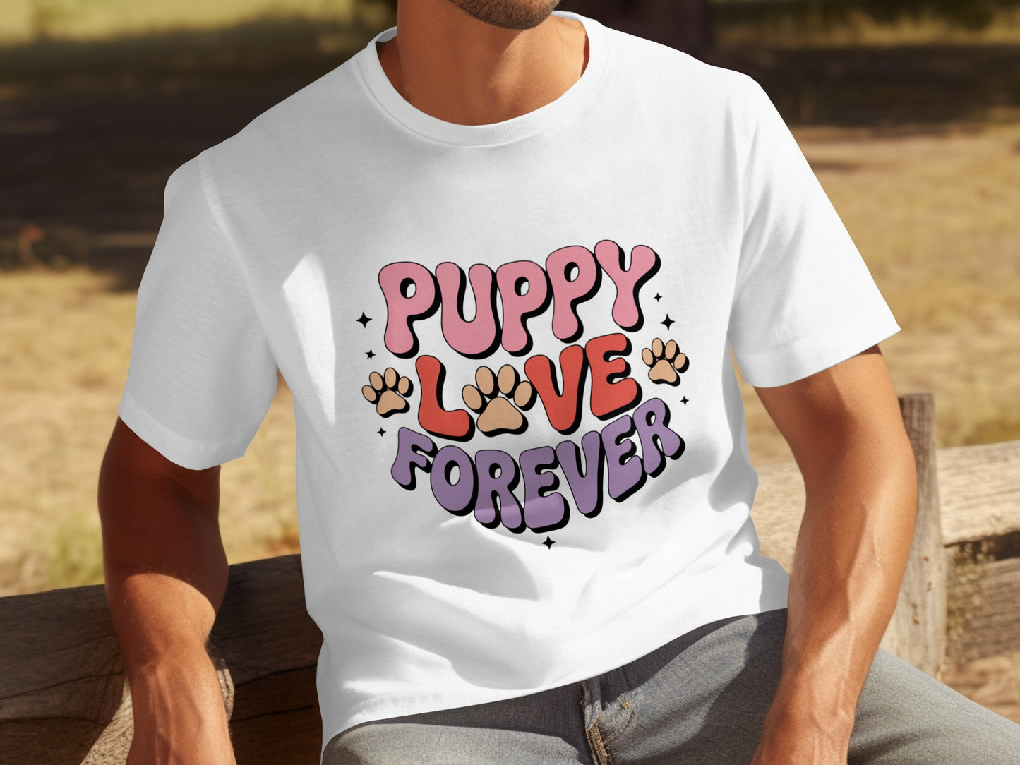 Puppy Love Forever Graphic Tee for Dog Lovers
