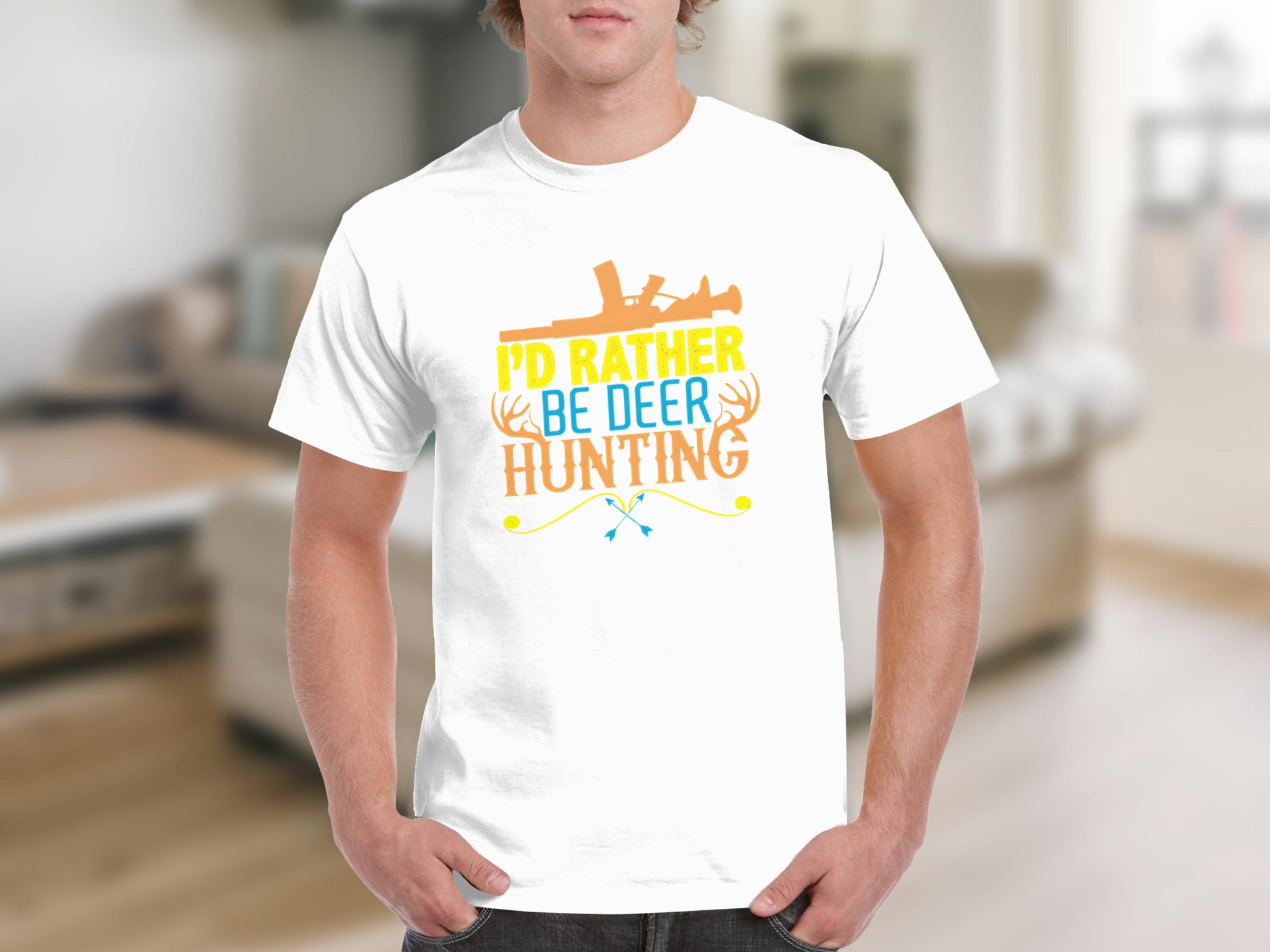 I'd Rather Be Deer Hunting Graphic T-Shirt