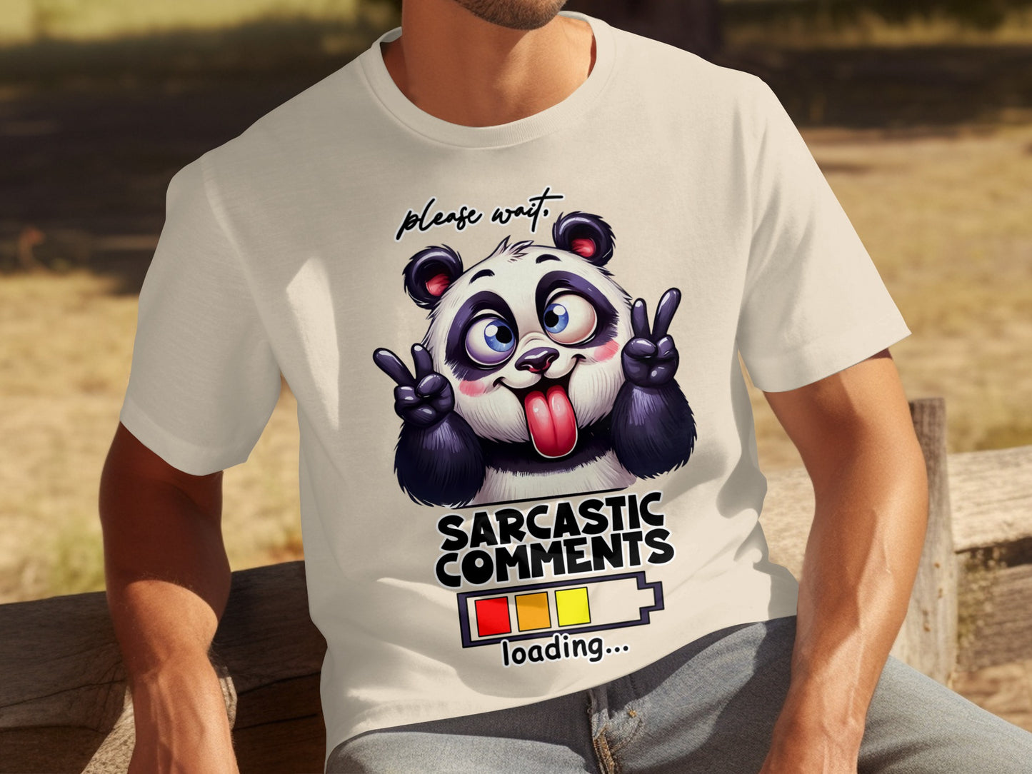 Sarcastic Comments Loading Panda Graphic Tee