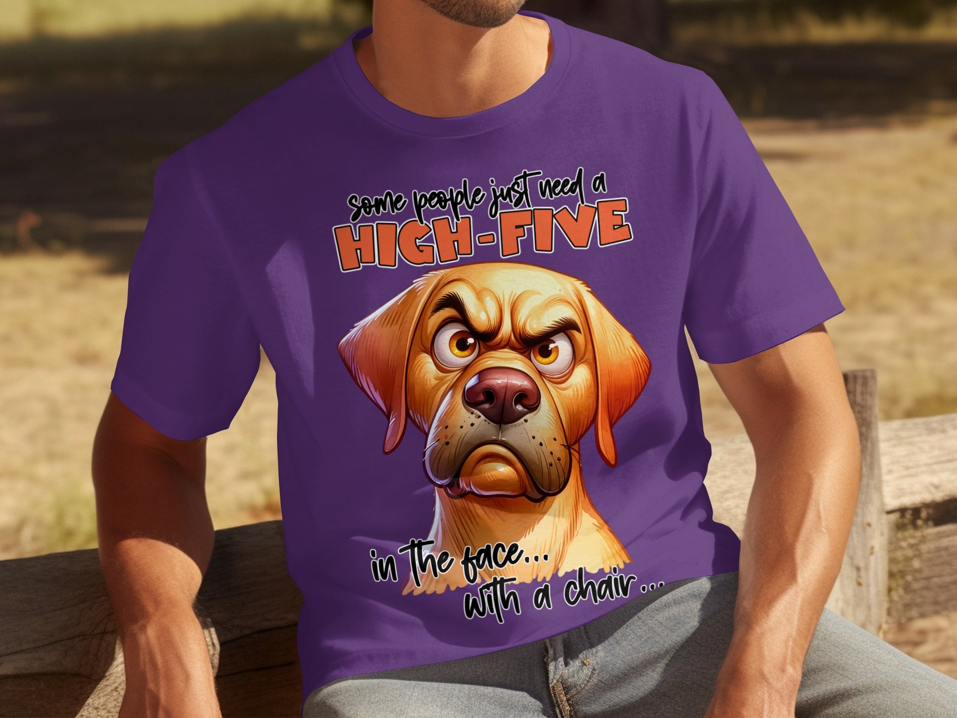 Some People Just Need a High-Five Funny Dog T-shirt