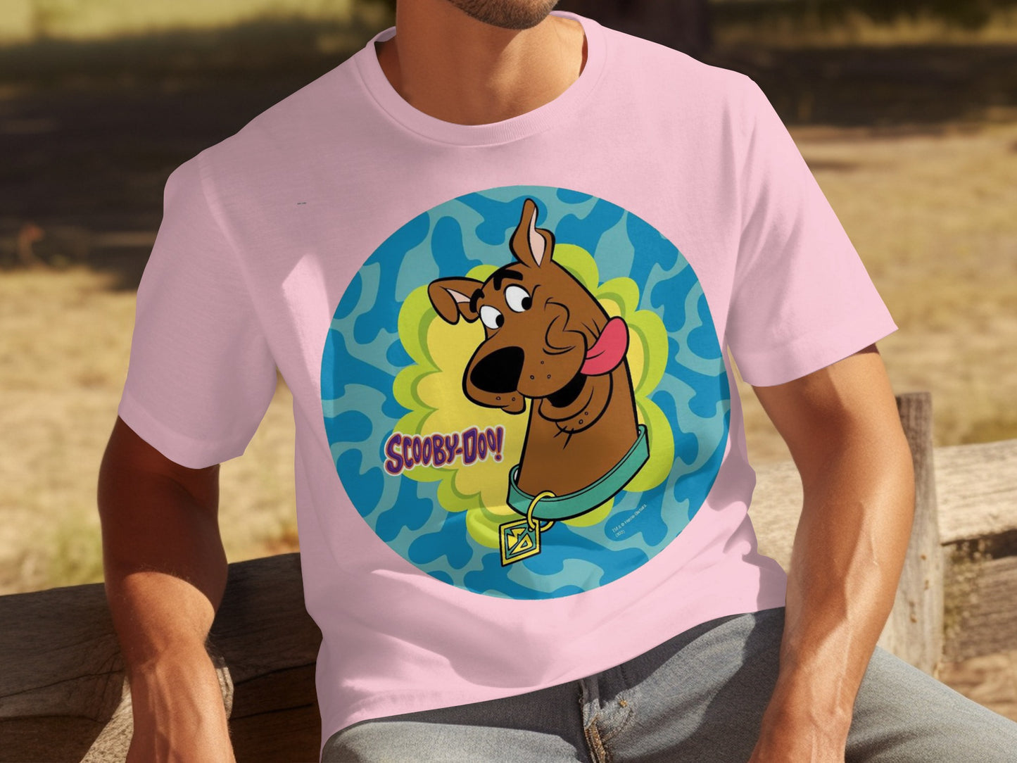 Scooby-Doo Graphic Tee with Colorful Background Shirt