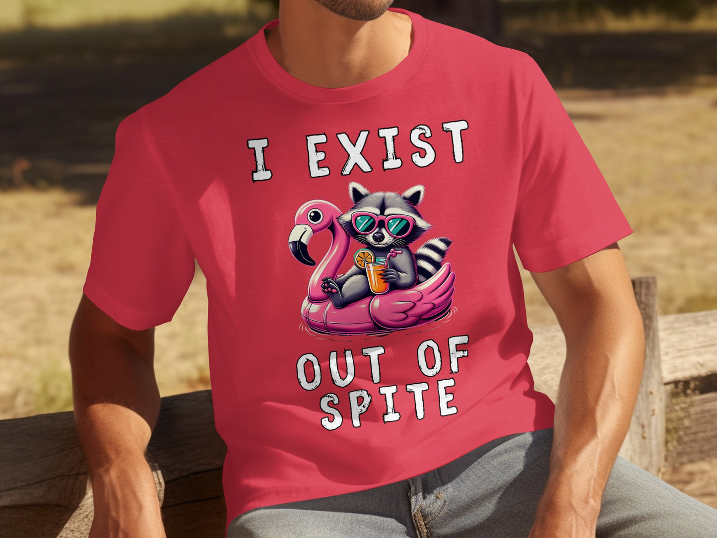 I Exist Out of Spite Raccoon Graphic T-shirt